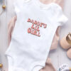 Daddy's Lil Girl Baskılı Bebek Beyaz Body Zıbın