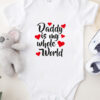 Daddy is My Whole World Baskılı Bebek Beyaz Body Zıbın